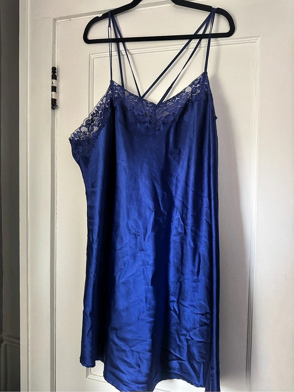 Vintage, Innocence Lace Chemise in Blue Size 26/28